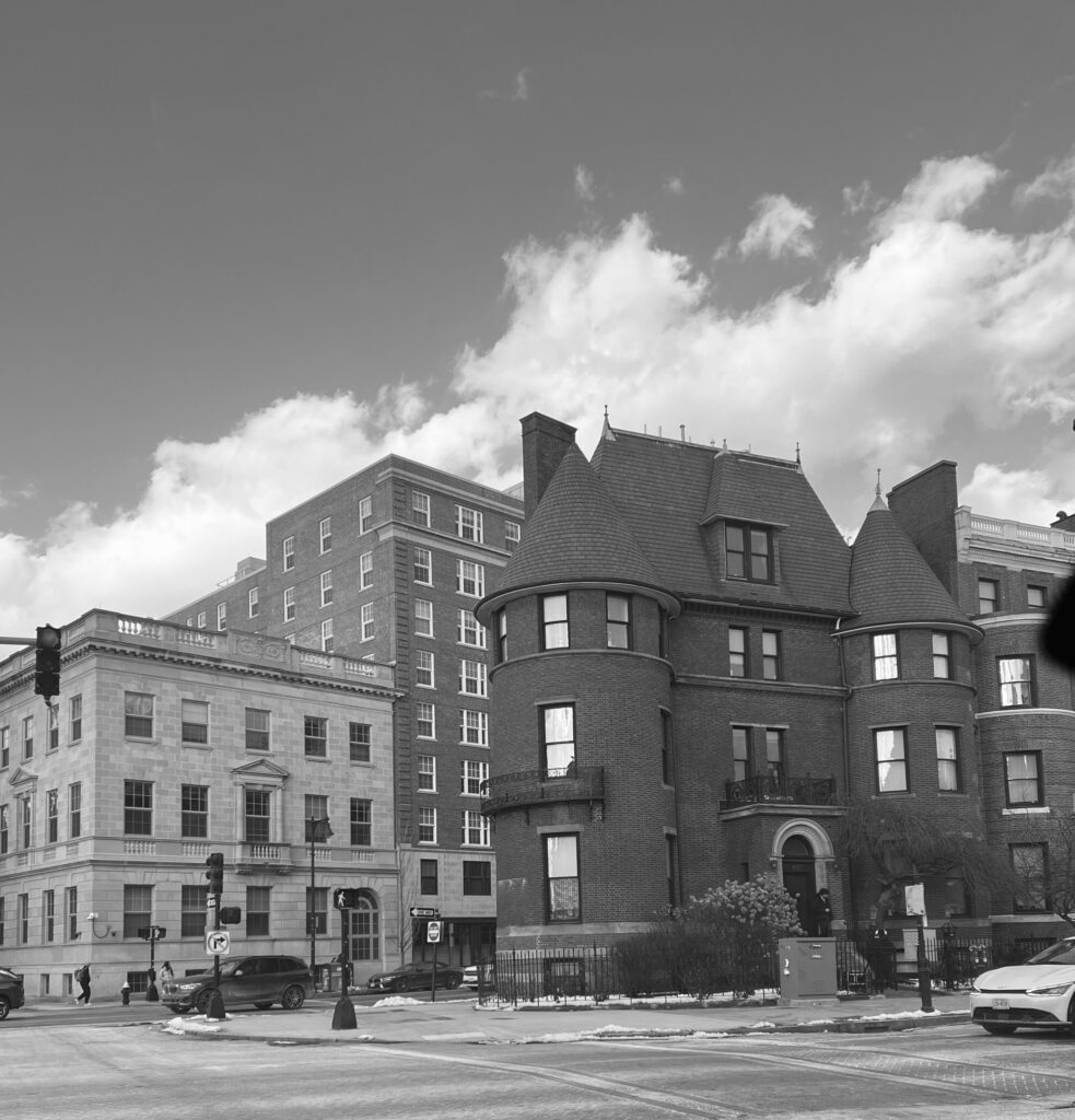 Real estate view of nyc residential buildings
